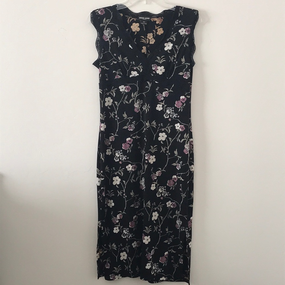 Beautiful Guess Jeans black floral dress